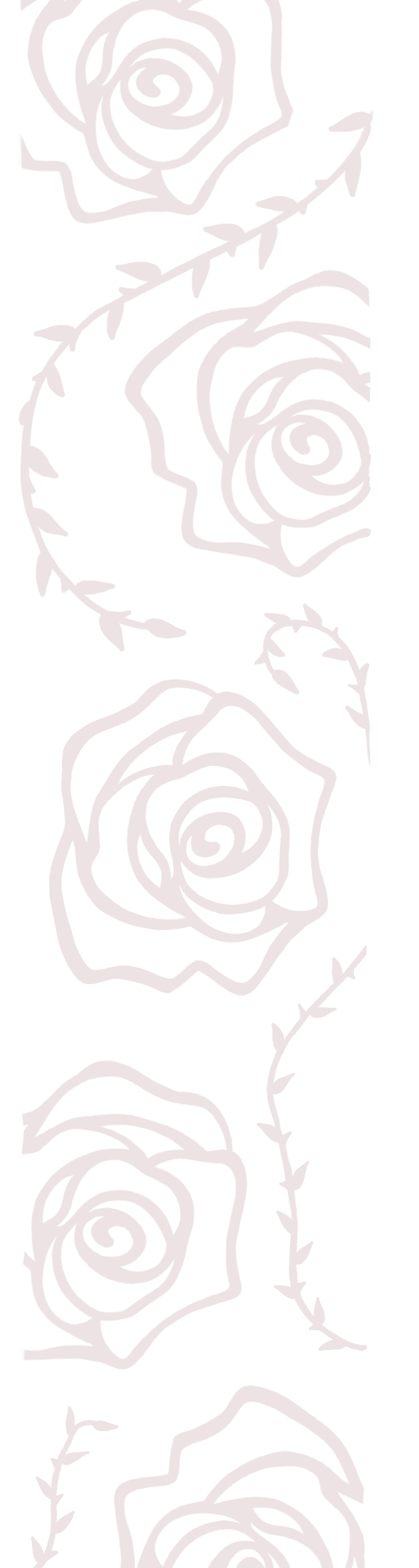 Pochoir Thin roses